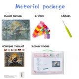 Black Raven Moon Latch Hook Rectangle Rug Kits for Adults Needle Crochet Yarn Embroidery Carpet Hook and Latch Kit Floor Mat Tapestry Christmas Home Decoration 52x38cm(9) Generic