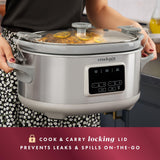 Crockpot® Programmable 7-Quart Cook & Carry Slow Cooker with Sous Vide, Stainless Steel Crock-Pot