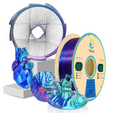 YOUSU 3D Printer Filament Triple Color Silk PLA Filament 1.75mm,3D Printing Filament Coextrusion Rainbow Filament with Silk PLA,1kg/2.2lbs,Silk Rose red/Blue/Green. Yousu