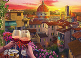 Ravensburger Cozy Wine Terrace - 500 Piece Large Format Jigsaw Puzzle | Unique Softclick Technology | Premium Matte Finish | Ideal for All Ages Ravensburger