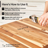Thirteen Chefs Mineral Oil - 8 oz Food Grade Conditioner for Wood Cutting Board, Countertop & Butcher Block, Lubricant for Knife or Meat Grinder - Safe USP Finish on Marble, Soapstone Thirteen Chefs