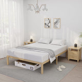 14 Inch Bamboo Bed Frame – Queen Size Solid Wood Platform Bed Frame, Strong and Stable, with Non-Slip Slats for Support, No Box Spring Needed, Easy to Assemble, Noise-Free (Natural, Queen) BambooSync