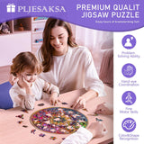Wooden Puzzles for Adults - Mandala Wooden Puzzle, Unique Dreamland Wooden Jigsaw Puzzles for Adults, Wood Puzzles Adult, Perfect for Birthday Gift, Family Puzzles, Royal Size 600 Piece 17.3 x 17.3in Pijesaksa