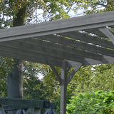 Outsunny 10' x 12' Outdoor Pergola, Wood Gazebo Grape with Concrete Anchors for Climbing Plant Support at Garden, Patio, Backyard, Deck, Gray Outsunny