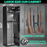 Karini 4-5 Gun Safe,Gun Safes for Rifles and Shotguns,Gun Safes for Home Rifle and Pistols,Quick Access Gun Cabinets,Rifle Safe with Storage Shelves Karini