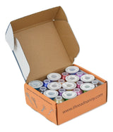 Large 1100yds Machine Metallic Embroidery Thread Set 20 Cones/spools Assorted Colors Polyester Sewing Thread Kit Compatible with Brother Babylock Janome Singer Pfaff Husqvarna Bernina Machines ThreadNanny