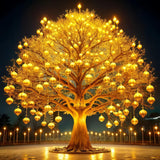 5D Diamond Art Kits for Adults Beginners,Golden Tree DIY Full Round Drill Diamond Painting Kits, Paint by Diamonds Dots Gem Art Easy,Home Wall Decor 14X14 Inch Acelii