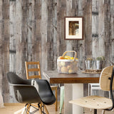 Livebor Gray Shiplap Peel and Stick Wallpaper Wood Contact Paper 17.7”x 590.5” Distressed Wood Wallpaper Peel and Stick Wooden Wall Gray Contact Paper Rustic Shiplap Plank for Walls and Countertops Livebor