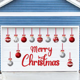 90shine 32PCS Christmas Garage Door Decorations Magnets - Merry Xmas Ball Holiday Refrigerator Fridge Kitchen Decor(Red, Silver) 90shine