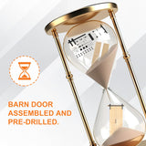 SKYSEN 36" X 84" Bifold Barn Door with 40" Bifold Barn Door Hardware Kit, Including Handle and Pulls, Unfinished Solid Spruce Wood Panel, Pre-Drilled and Assembled(36 * 84-40-fold) SKYSEN