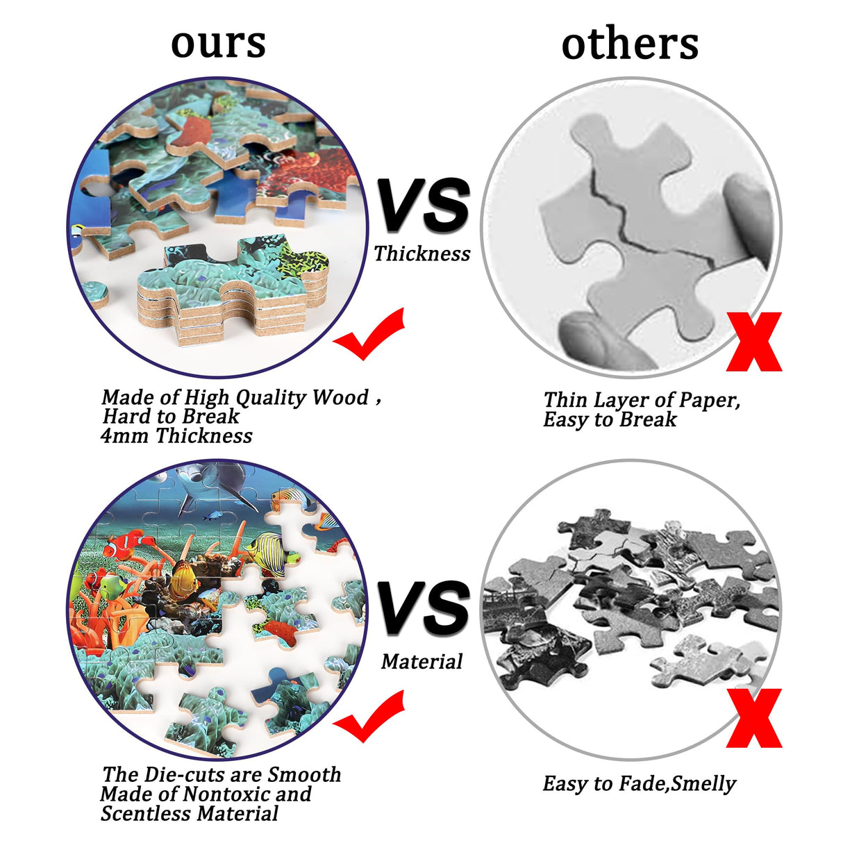 LELEMON 100 Pieces Underwater World Jigsaw Puzzles for Kids Ages 4-8 4-6 5-8 8-10 Year Old Ocean Dolphins Fishes Jigsaw Puzzle for Children Learning Educational Puzzles Toys for Boys Girls LELEMON