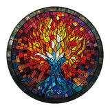 Stained Glass Puzzle Mandala Puzzle for Adults 1000 Piece, Round Colorful Mosaic Jigsaw Puzzles, Religious Faith Art Puzzle BBOLDIN