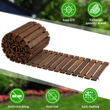 Landical 24ft Wooden Garden Pathway with Non Slip Surface Roll Out Garden Boardwalk Walkways Road Floor Pathway Rustic Path Decorative Patio Pavers for Outdoor Garden Beaches Wedding Party Landical