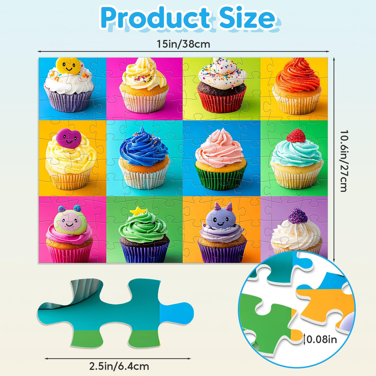 100 Piece Puzzles for Kids Ages 4-8 - Animal Portraits Donuts Puzzles for Kids Ages 8-10 Large Puzzles for Senior Jigsaw Puzzles for Kids Ages 6-8 Year Old Educational Puzzles Toys 4-Pack Jeacirio