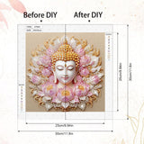 Tontut Diamond Art Painting Kit, Lotus Buddha 5D DIY Special Shape Mosaic Crafts for Beginners and Adults, can be Gifted to Family and Friends, Great for Decorating Home and Office Walls Tontut