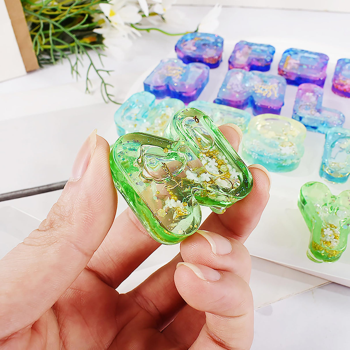 26 Pack Letter Candle Molds - Alphabet & Clay Molds for Resin Casting & Candle Making EVERELAM