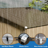 TIMWNER Outdoor Storage Shed, 6' × 4' FT Metal Storage Shed with Updated Frame Structure and Lockable Doors, Waterproof Shed for Backyard, Patio, Garden, Brown TIMWNER