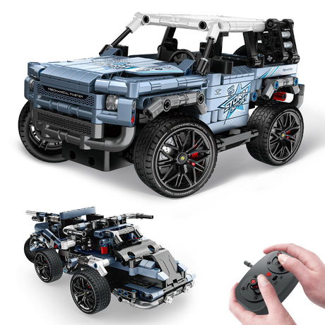 OWNONE 1 Off Road Pickup 4x4 Building Kit, 2 in 1 Stem Building Toy with Remote Control, Technique Race Car Building Toy for Kids, Birthday Gift Idea for Boys Ages 6+ (503 PCS) OWNONE 1