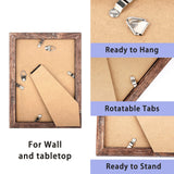 TOFOREVO Picture Frames 5x7 Set of 2 Rustic Wood Grain Photo Frame for Gallery Wall Mounting or Tabletop Display TOFOREVO