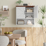 Smuxee Farmhouse Bathroom Cabinet Wall Mounted, Bathroom Medicine Cabinet with Adjustable Shelf, Bathroom Cabinet for Bathroom, Living Room, Laundry Room Smuxee