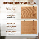 CSBWDLT Bamboo Roller Blinds Shades, Vertical Lifting and Breathable Waterproof Design, Sun Shade and Ventilation, Easy Installation,48" Wx72 H CSBWDLT