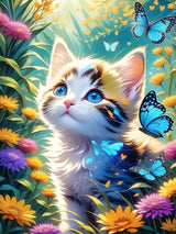 mrpwnle Cat Diamond Painting Kits for Adults-Cat Diamond Art Kits for Adults,5D Diamond Painting, DIY Full Drill Diamond Painting Flowers Gem Art and Crafts Kits 12x16inch mrpwnle