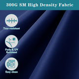 Comcaver Outdoor Chair Cushions 24x24 Inch, Waterproof Fade Resistant Deep Seat and Backrest Cushion Set for Patio Furniture, Navy, 1 Set Comcaver