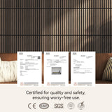 Upick Foldable Acoustic Wall Panels, 4 Pack 48" x 12.6" MDF Slat Wood Panels for Wall, Sound Absorbing Wall Panels for Interior Wall Decor, Walnut Upick