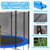 Livavege Trampolines 10FT Trampoline with Safety Enclosure Net & Ladder, Outdoor Trampoline for Kids and Adults with Heavy Duty Jumping Mat and Spring Cover Padding, 400LBS, ASTM Approved Livavege