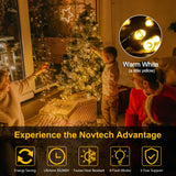 Christmas LED String Lights 82FT 1000 LEDs Christmas Tree Decoration Lights - Outdoor Waterproof Christmas Twinkle Fairy Lights for Garden Patio Xmas Wedding Party Holiday - Warm White Novtech