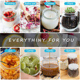 Syntic 40 Pack Small Glass Jars with Cork Lids, 7oz Empty Candle Jars for Making Candles, Yogurt Container with PE Lids for Wedding Favors, Baby Shower, Candy, Spices with Twine, Labels Syntic