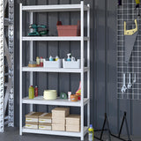 Elitehouse 5 Tier Metal Storage Shelves Adjustable Garage Shelving, Heavy Duty Industrial Utility Rack Organization for Kitchen, Pantry, Closet, Garage, Office (White) Elitehouse