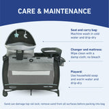 Graco Pack n Play Dome LX Playard with Baby Bassinet, Lightweight Portable Crib, Push-Button Fold Travel Crib, Redmond, Convertible Graco