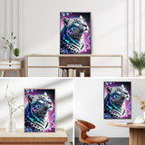 QINRUBB DIY Fantasy Leopard Diamond Painting Kits, Full Drill Flowers Diamond Art Painting Kits for Adults Beginners, DIY 5D Leopard Painting by Numbers Diamond Art Kits for Home Decor 12x16 inch QINRUBB
