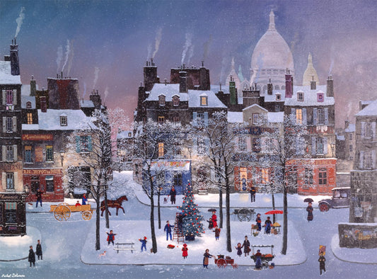 Buffalo Games - Michel Delacroix - Christmas in Monmartre - 1000 Piece Jigsaw Puzzle for Adults -Challenging Puzzle Perfect for Game Nights - Finished Size is 26.75 x 19.75