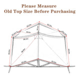 SCOCANOPY Replacement Top Fit for Lowe's Allen Roth 10X10 Ft Gazebo Model #GF-12S039B / GF-9A037X,(Burgundy) SCOCANOPY