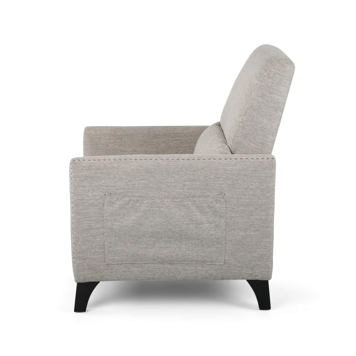 Christopher Knight Home Alexis Contemporary Fabric Push Back Recliner, Light Gray, Dark Brown Christopher Knight Home