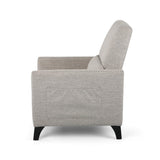 Christopher Knight Home Alexis Contemporary Fabric Push Back Recliner, Light Gray, Dark Brown Christopher Knight Home