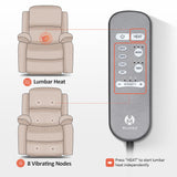 MCombo Small-Regular Power Lift Recliner Chair with Massage and Heat for Petite Elderly People, 3 Positions, 2 Side Pockets, USB Ports, Faux Leather 7408 (Navy Blue, Small-Regular) MCombo