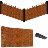 Natural Reed Fencing Rolls, Decorative Bamboo Fencing 2ft 3ft 4ft 5ft 6ft High Roll Reed Screen Curtain, Bamboo Fencing for Outdoor Balcony Patio Garden Backyard Privacy(H0.61xL5m/H2xL16.4ft) JixCJHj