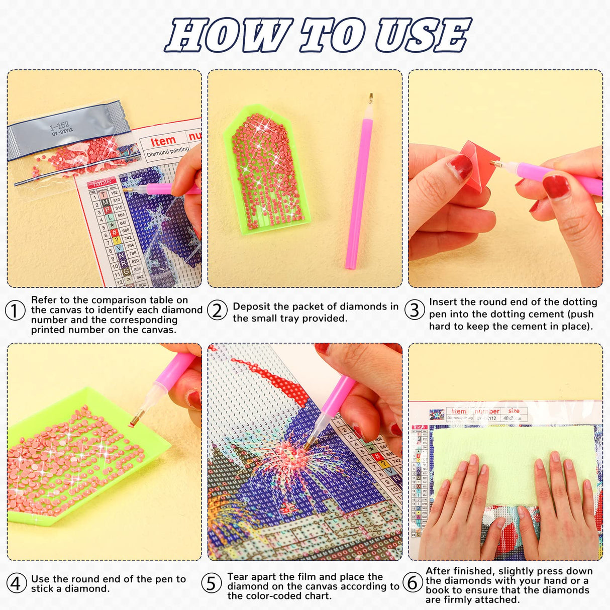 4 Sets Moth and Moon Diamond Painting Moon Moth DIY 5D Diamond Painting Kits Art with Accessories and Tools for Adults Beginners Craft Home Wall Decor, 4 Styles Fumete