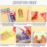 4 Sets Moth and Moon Diamond Painting Moon Moth DIY 5D Diamond Painting Kits Art with Accessories and Tools for Adults Beginners Craft Home Wall Decor, 4 Styles Fumete