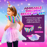 Greenbo Unicorns Toys for Girls Age 4-6 - Includes Multifunctional Unicorn Gifts, Painting Kit Crafts for Kids, and Unicorn Dress - Fun and Engaging Birthday Gifts for Girls Ages 3, 4, 5, 6, and Up Greenbo