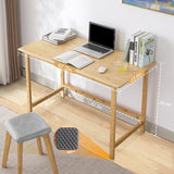 Nnewvante 47 Inch Computer Desk, Bamboo Writing Desk, Modern Simple Work Desk for Home Office Nnewvante
