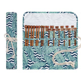 Aeelike Bamboo Knitting Needles 18 Pairs Knitting Needles Set - 10 Inches Wooden Knitting Needle Single Point Knitting Needles with Roll Bag - Portable Knitting Needle Set for Beginners (2mm - 10mm) Aeelike