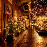 FUNPENY 164FT 500 LED Christmas Indoor Outdoor Decorative String Lights, 8 Modes Waterproof Green Wire LED Fairy Light for Christmas Party Wedding Garden Home Decoration (Warm White) FUNPENY