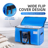 TAILI Extra Large Moving Bags, 4 Pack Blue Heavy Duty Totes For Storage with Visible Window, Wrap Around Handles, Storage Bags for Space Saving, Alternative to Moving Boxes TAILI