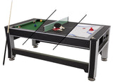 Triumph 3-in-1 7' Rotating Swivel Multigame Table - Air Hockey, Billiards/Pool, and Table Tennis - All Accessories Included Triumph Sports