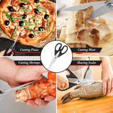 Kitchen Shears, Kitchen Gadgets Utensil Set, iBayam All Purpose Kitchen Shears with Protective Sheath Durable Stainless Steel Scissors, Cooking Kitchen Utensils, Soft Grip Comfort Handle, 8.5 Inch iBayam