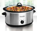 Crock-Pot 7 Quart Oval Manual Slow Cooker, Stainless Steel (SCV700-S-BR), Versatile Cookware for Large Families or Entertaining Crock-Pot